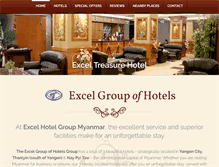 Tablet Screenshot of excelhotelgroupmyanmar.com
